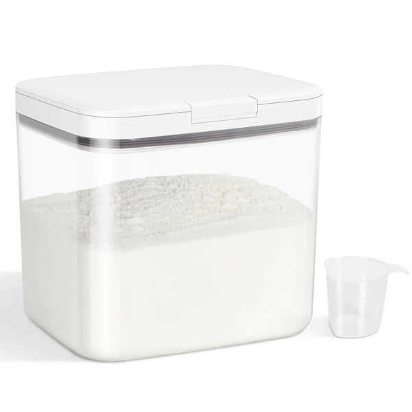 Versatile Pop-Up Lid Storage Bin with Scoop